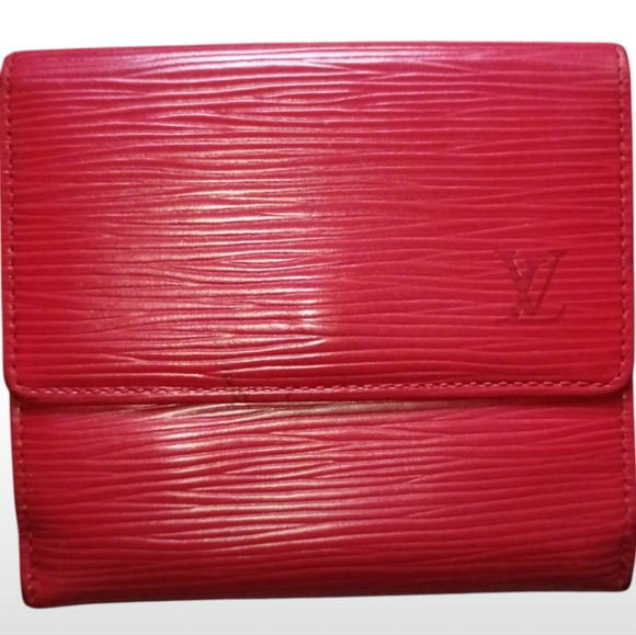 Preloved Louis Vuitton Red Women's Epi Wallet With COA - Picture 2 of 10